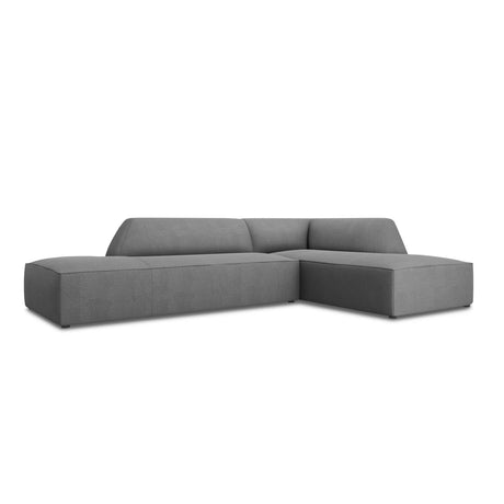 Ruby 4-Sitzer Ecksofa offen, Rechts, mit Bezug aus Strukturierter Stoff (Ota11) in Grau, 273x180 cm – Bild 3