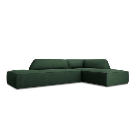Ruby 4-Sitzer Ecksofa offen, Rechts, mit Bezug aus Strukturierter Stoff (Ota14) in Grün, 273x180 cm – Bild 3