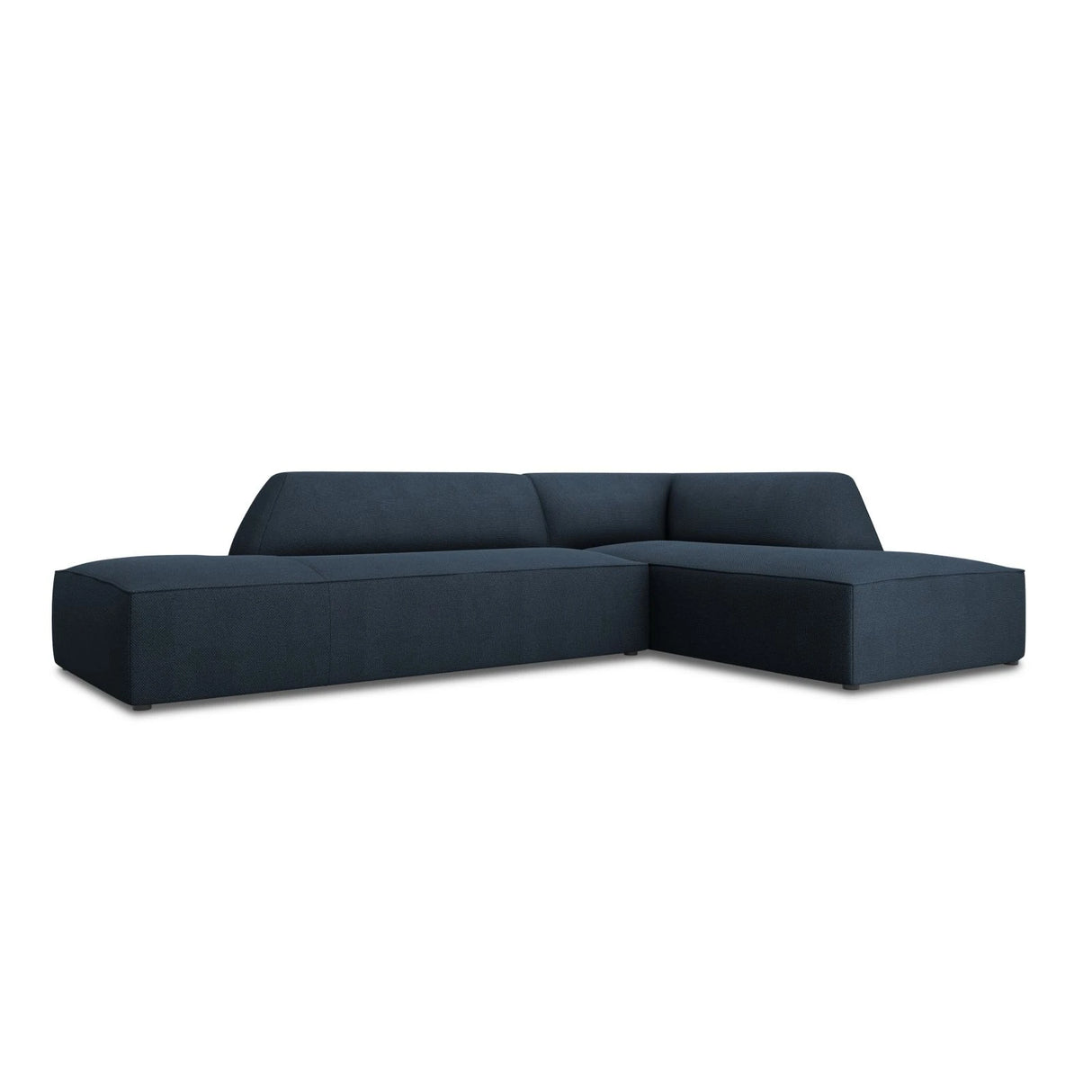 Ruby 4-Sitzer Ecksofa offen, Rechts, mit Bezug aus Strukturierter Stoff (Ota18) in Marineblau, 273x180 cm – Bild 3