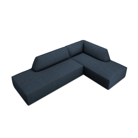 Ruby 4-Sitzer Ecksofa offen, Rechts, mit Bezug aus Strukturierter Stoff (Ota18) in Marineblau, 273x180 cm – Bild 4