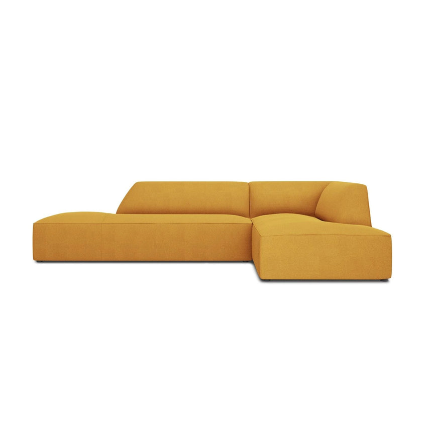Ruby 4-Sitzer Ecksofa offen, Rechts, mit Bezug aus Strukturierter Stoff (Ota4) in Gelb, 273x180 cm – Bild 1