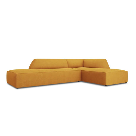 Ruby 4-Sitzer Ecksofa offen, Rechts, mit Bezug aus Strukturierter Stoff (Ota4) in Gelb, 273x180 cm – Bild 3