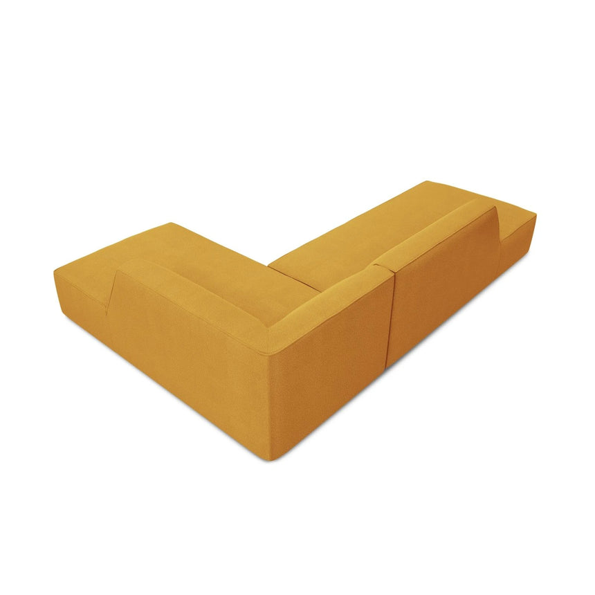 Ruby 4-Sitzer Ecksofa offen, Rechts, mit Bezug aus Strukturierter Stoff (Ota4) in Gelb, 273x180 cm – Bild 5