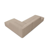 Ruby 4-Sitzer Ecksofa offen, Rechts, mit Bezug aus Strukturierter Stoff (Ota7) in Dunkelbeige, 273x180 cm – Bild 5