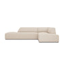 Ruby 4-Sitzer Ecksofa offen, Rechts, mit Bezug aus Strukturierter Stoff (Ota8) in Beige, 273x180 cm – Bild 1