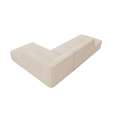 Ruby 4-Sitzer Ecksofa offen, Rechts, mit Bezug aus Strukturierter Stoff (Ota8) in Beige, 273x180 cm – Bild 5