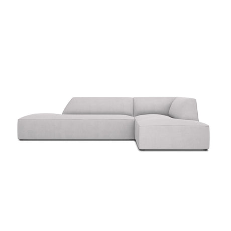 Ruby 4-Sitzer Ecksofa offen, Rechts, mit Bezug aus Strukturierter Stoff (Ota9) in Hellgrau, 273x180 cm – Bild 1