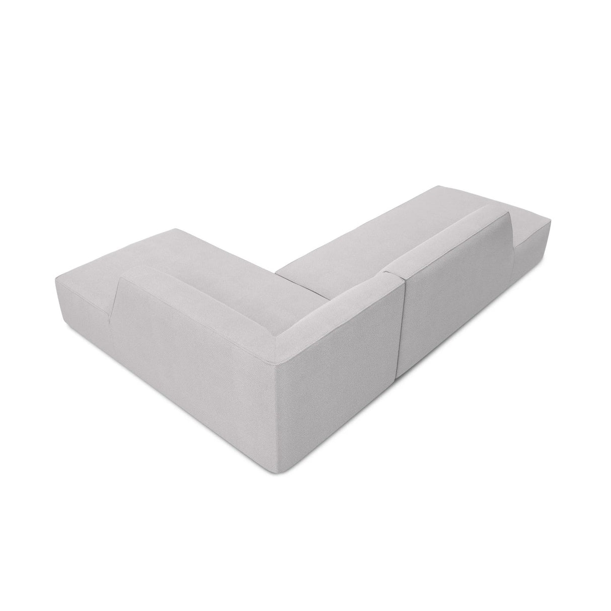 Ruby 4-Sitzer Ecksofa offen, Rechts, mit Bezug aus Strukturierter Stoff (Ota9) in Hellgrau, 273x180 cm – Bild 5