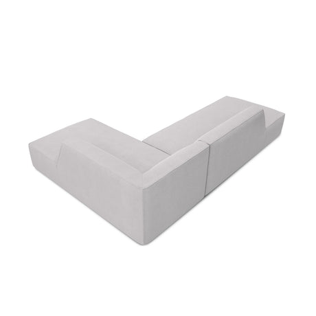 Ruby 4-Sitzer Ecksofa offen, Rechts, mit Bezug aus Strukturierter Stoff (Ota9) in Hellgrau, 273x180 cm – Bild 5
