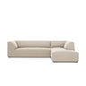 Ruby 4-Sitzer Ecksofa Rechts, mit Bezug aus Samt (Sal1) in Beige, 273x180 cm – Bild 1