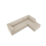 Ruby 4-Sitzer Ecksofa Rechts, mit Bezug aus Samt (Sal1) in Beige, 273x180 cm – Bild 7