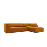 Ruby 4-Sitzer Ecksofa Rechts, mit Bezug aus Samt (Sal10) in Gelb, 273x180 cm – Bild 6