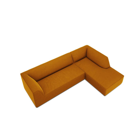 Ruby 4-Sitzer Ecksofa Rechts, mit Bezug aus Samt (Sal10) in Gelb, 273x180 cm – Bild 7