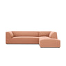 Ruby 4-Sitzer Ecksofa Rechts, mit Bezug aus Samt (Sal11) in Rosa, 273x180 cm – Bild 1