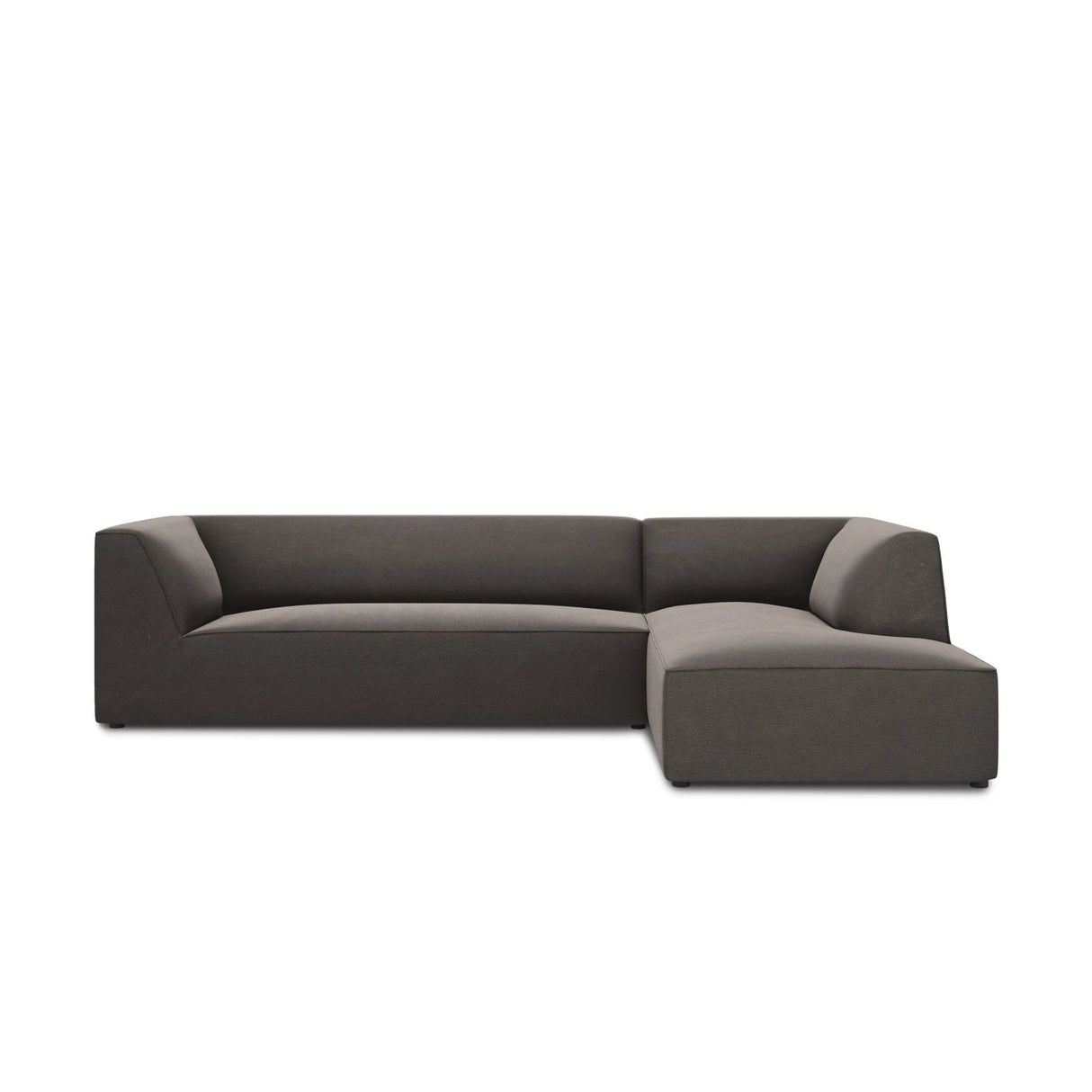 Ruby 4-Sitzer Ecksofa Rechts, mit Bezug aus Samt (Sal18) in Dunkelgrau, 273x180 cm – Bild 1