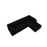 Ruby 4-Sitzer Ecksofa Rechts, mit Bezug aus Samt (Sal19) in Schwarz, 273x180 cm – Bild 7