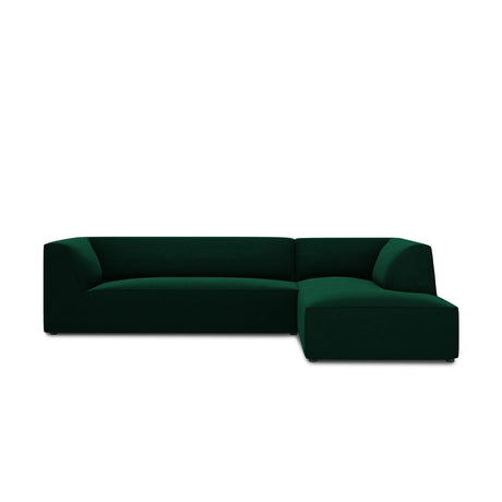 Ruby 4-Sitzer Ecksofa Rechts, mit Bezug aus Samt (Sal7) in Flaschengrün, 273x180 cm – Bild 1