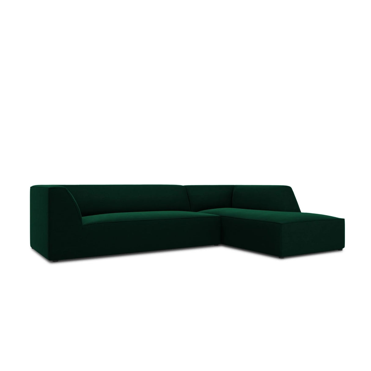 Ruby 4-Sitzer Ecksofa Rechts, mit Bezug aus Samt (Sal7) in Flaschengrün, 273x180 cm – Bild 6