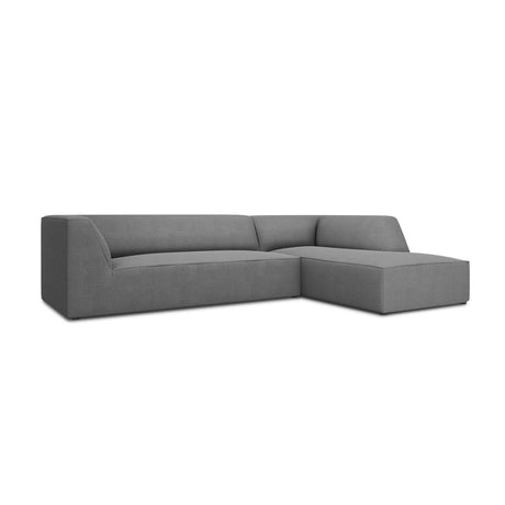 Ruby 4-Sitzer Ecksofa Rechts, mit Bezug aus Strukturierter Stoff (Ota11) in Grau, 273x180 cm – Bild 4
