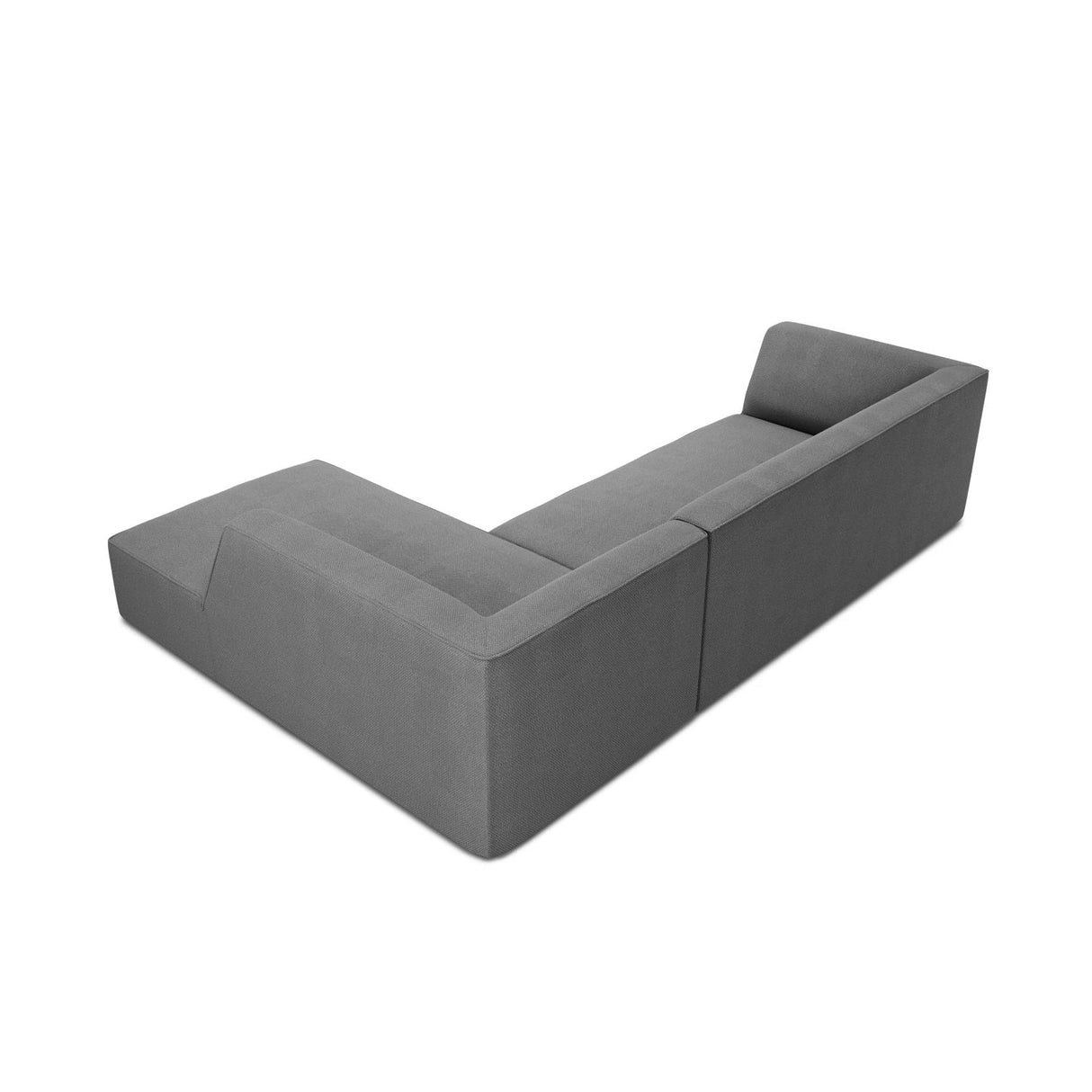 Ruby 4-Sitzer Ecksofa Rechts, mit Bezug aus Strukturierter Stoff (Ota11) in Grau, 273x180 cm – Bild 6