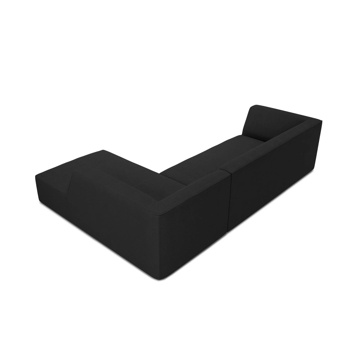 Ruby 4-Sitzer Ecksofa Rechts, mit Bezug aus Strukturierter Stoff (Ota12) in Schwarz, 273x180 cm – Bild 6