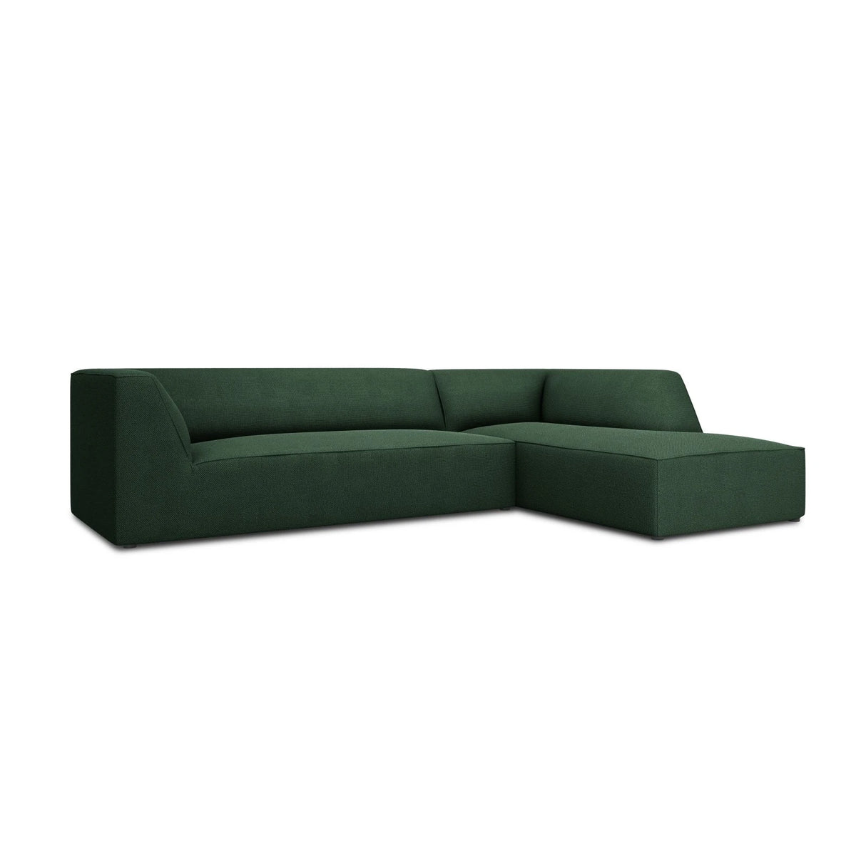 Ruby 4-Sitzer Ecksofa Rechts, mit Bezug aus Strukturierter Stoff (Ota14) in Grün, 273x180 cm – Bild 4