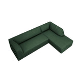Ruby 4-Sitzer Ecksofa Rechts, mit Bezug aus Strukturierter Stoff (Ota14) in Grün, 273x180 cm – Bild 5