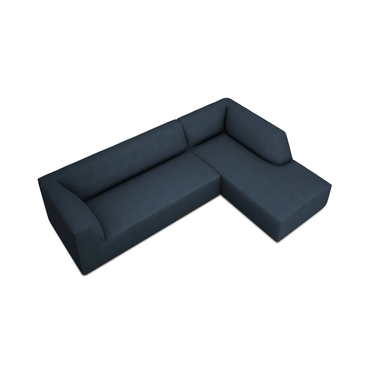 Ruby 4-Sitzer Ecksofa Rechts, mit Bezug aus Strukturierter Stoff (Ota18) in Marineblau, 273x180 cm – Bild 5