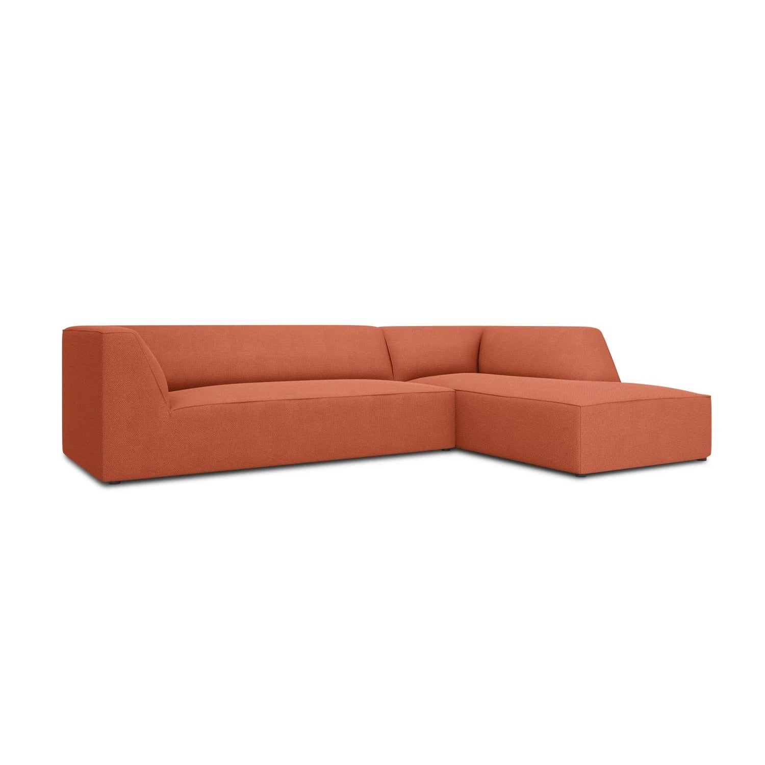 Ruby 4-Sitzer Ecksofa Rechts, mit Bezug aus Strukturierter Stoff (Ota2) in Coral, 273x180 cm – Bild 2