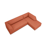 Ruby 4-Sitzer Ecksofa Rechts, mit Bezug aus Strukturierter Stoff (Ota2) in Coral, 273x180 cm – Bild 4