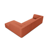 Ruby 4-Sitzer Ecksofa Rechts, mit Bezug aus Strukturierter Stoff (Ota2) in Coral, 273x180 cm – Bild 5