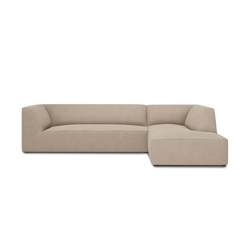 Ruby 4-Sitzer Ecksofa Rechts, mit Bezug aus Strukturierter Stoff (Ota7) in Dunkelbeige, 273x180 cm – Bild 1