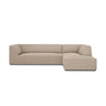 Ruby 4-Sitzer Ecksofa Rechts, mit Bezug aus Strukturierter Stoff (Ota7) in Dunkelbeige, 273x180 cm – Bild 1