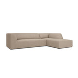 Ruby 4-Sitzer Ecksofa Rechts, mit Bezug aus Strukturierter Stoff (Ota7) in Dunkelbeige, 273x180 cm – Bild 4