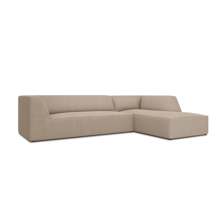 Ruby 4-Sitzer Ecksofa Rechts, mit Bezug aus Strukturierter Stoff (Ota7) in Dunkelbeige, 273x180 cm – Bild 4