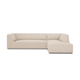 Ruby 4-Sitzer Ecksofa Rechts, mit Bezug aus Strukturierter Stoff (Ota8) in Beige, 273x180 cm – Bild 1