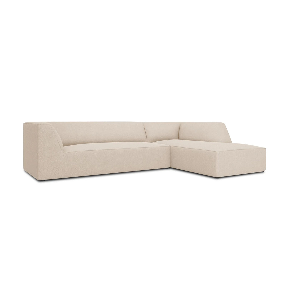 Ruby 4-Sitzer Ecksofa Rechts, mit Bezug aus Strukturierter Stoff (Ota8) in Beige, 273x180 cm – Bild 4