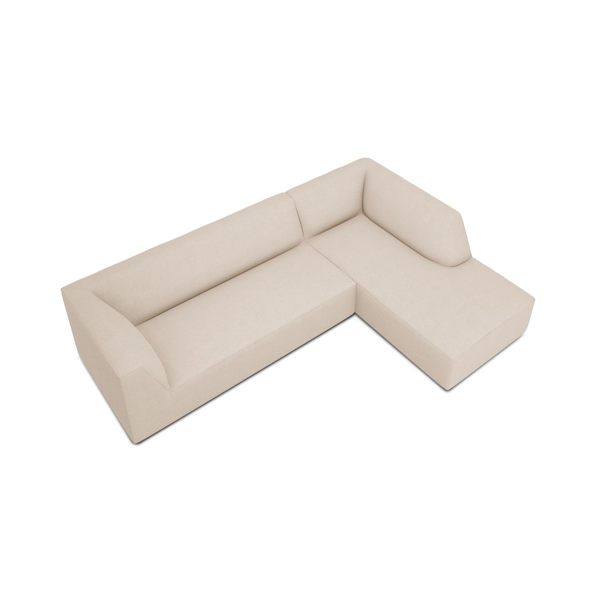 Ruby 4-Sitzer Ecksofa Rechts, mit Bezug aus Strukturierter Stoff (Ota8) in Beige, 273x180 cm – Bild 5