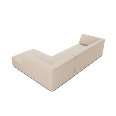 Ruby 4-Sitzer Ecksofa Rechts, mit Bezug aus Strukturierter Stoff (Ota8) in Beige, 273x180 cm – Bild 6