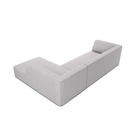 Ruby 4-Sitzer Ecksofa Rechts, mit Bezug aus Strukturierter Stoff (Ota9) in Hellgrau, 273x180 cm – Bild 6