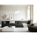 Ruby 4-seater sofa with cover in velvet, corduroy or textured fabric, 302x93 cm