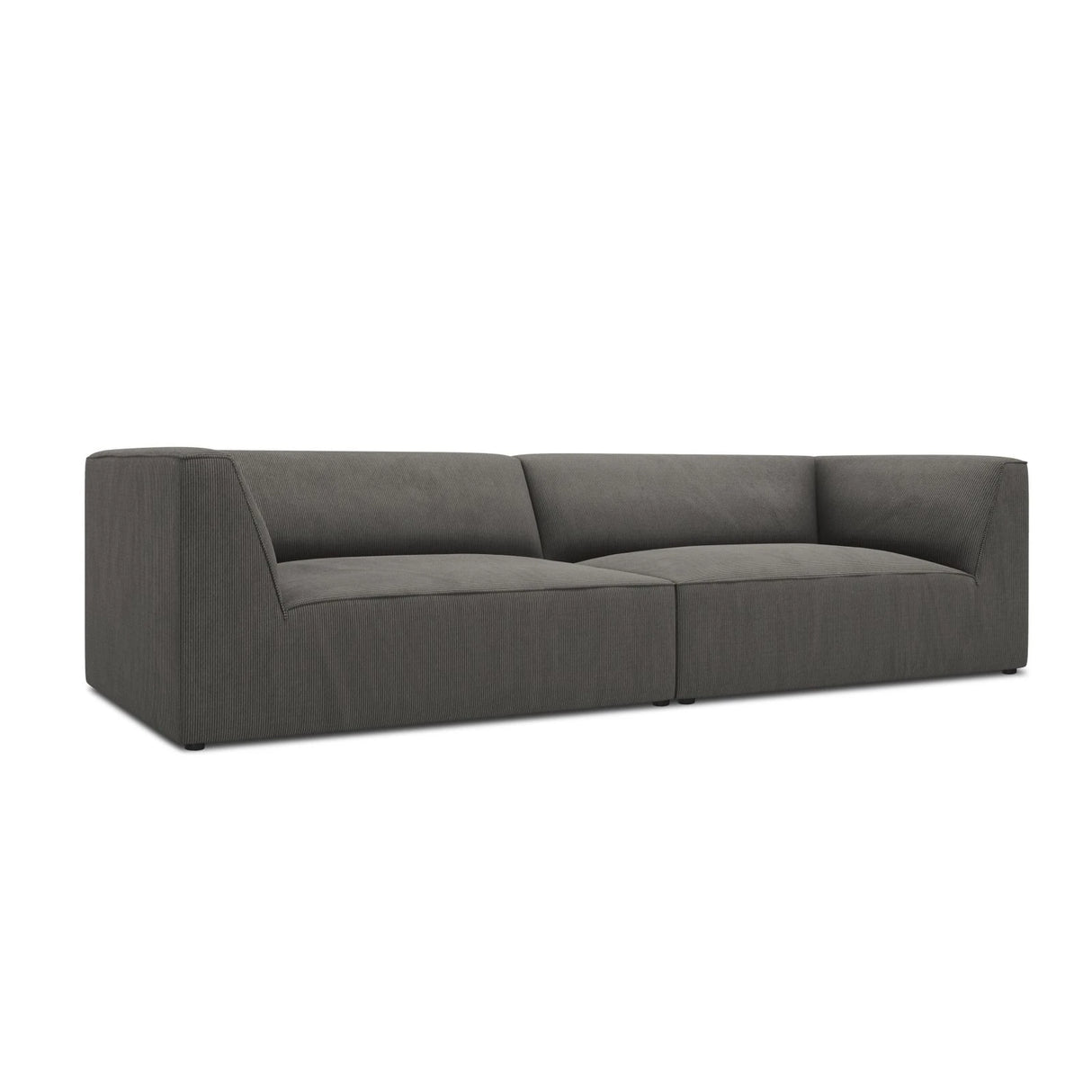 Ruby 4-Sitzer Sofa mit Bezug aus Cord (ScaAnt) in Dunkelgrau, 302x93 cm – Bild 5