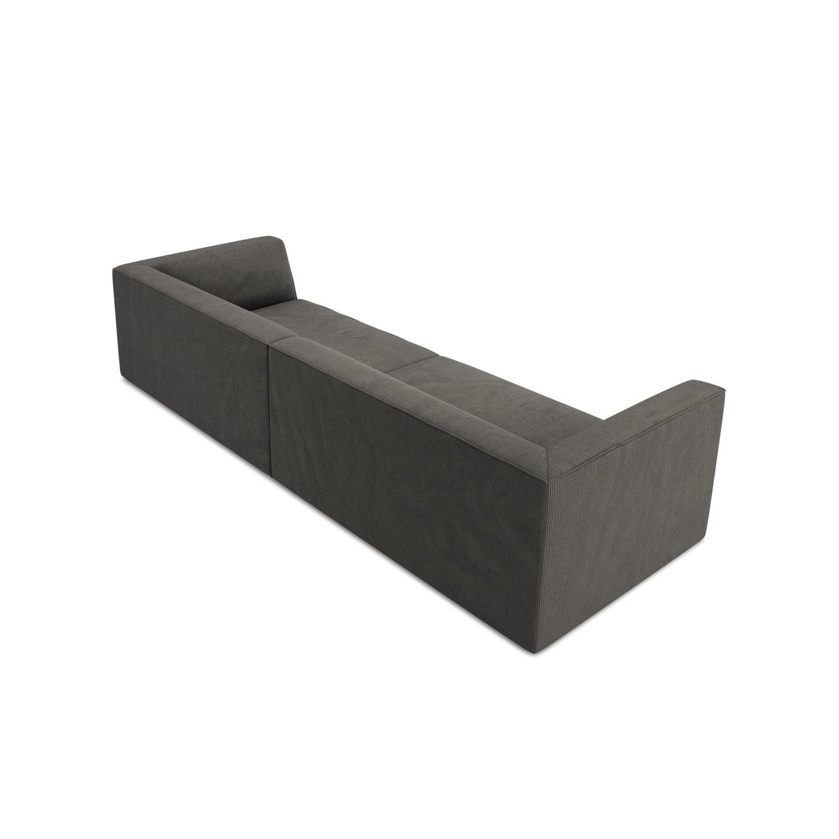 Ruby 4-Sitzer Sofa mit Bezug aus Cord (ScaAnt) in Dunkelgrau, 302x93 cm – Bild 6