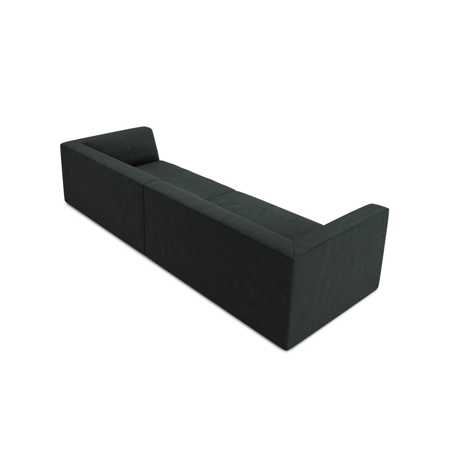 Ruby 4-Sitzer Sofa mit Bezug aus Cord (ScaBla) in Schwarz, 302x93 cm – Bild 6