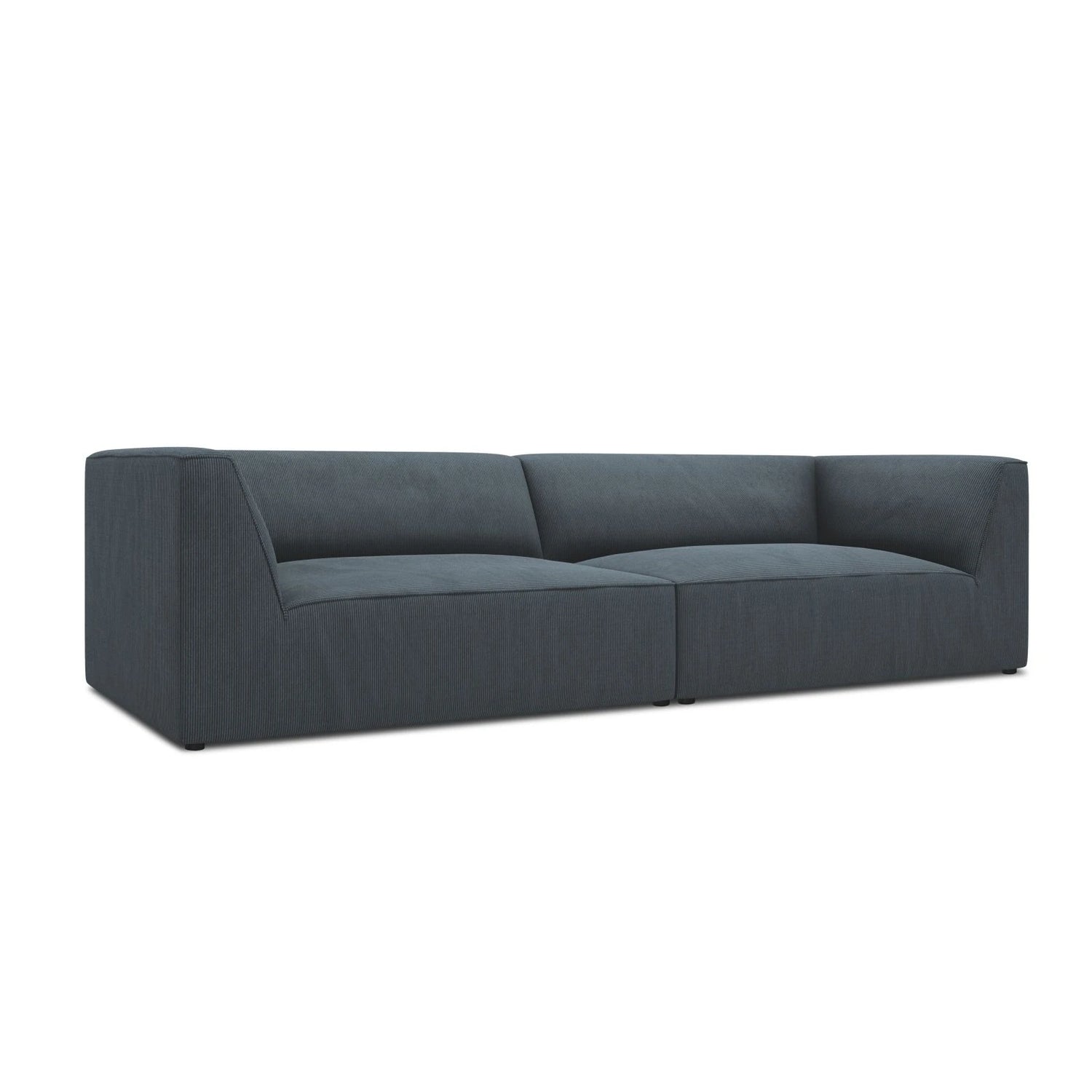 Ruby 4-Sitzer Sofa mit Bezug aus Cord (ScaOce) in Blau, 302x93 cm – Bild 5