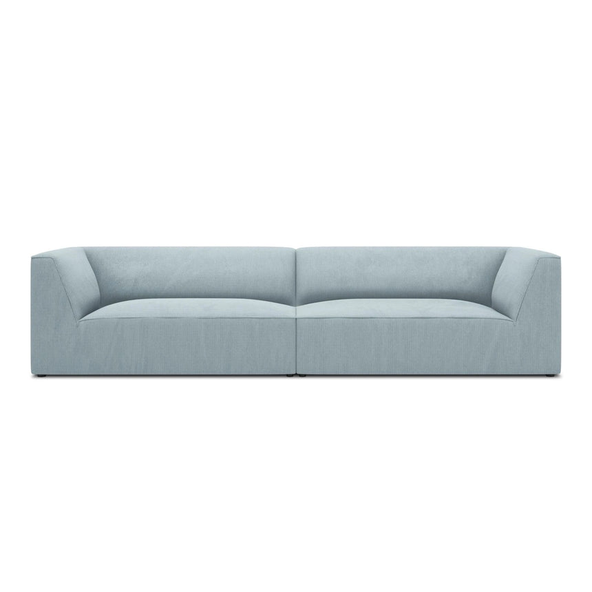 Ruby 4-Sitzer Sofa mit Bezug aus Cord (ScaSky) in Hellblau, 302x93 cm – Bild 1