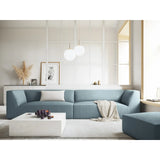 Ruby 4-seater sofa with cover in velvet, corduroy or textured fabric, 302x93 cm
