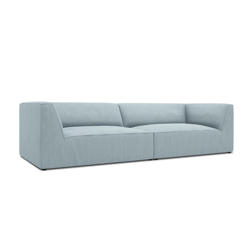 Ruby 4-Sitzer Sofa mit Bezug aus Cord (ScaSky) in Hellblau, 302x93 cm – Bild 5