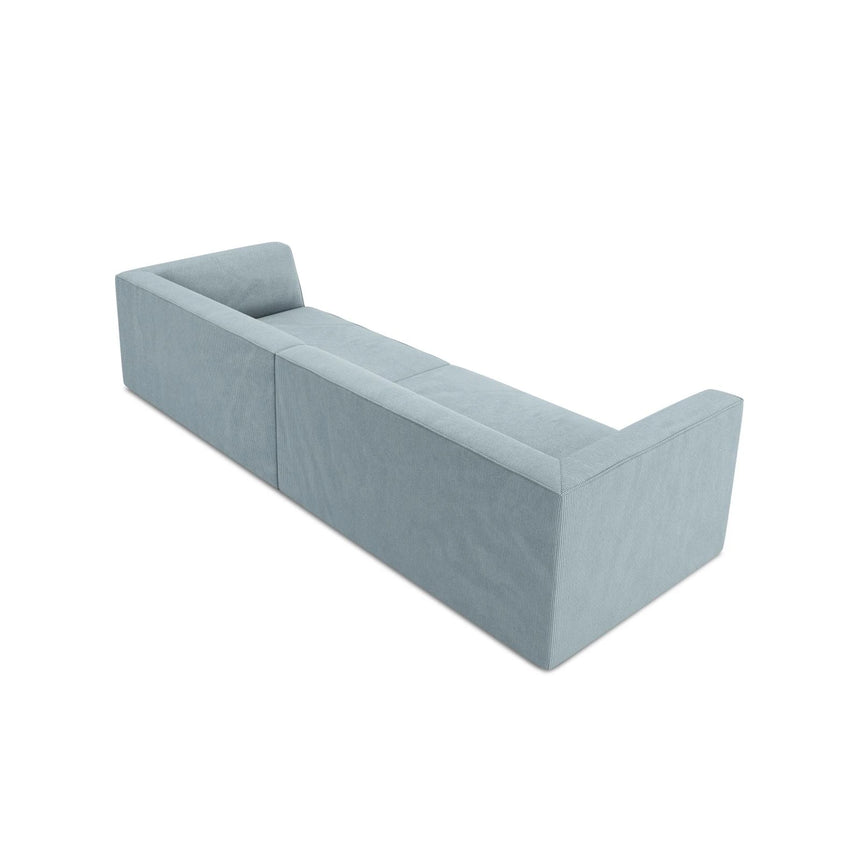 Ruby 4-Sitzer Sofa mit Bezug aus Cord (ScaSky) in Hellblau, 302x93 cm – Bild 6