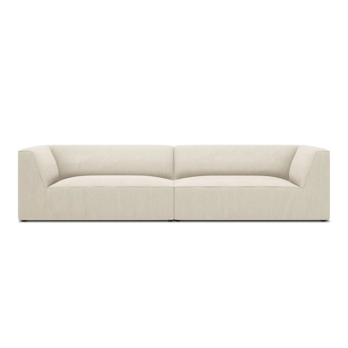 Ruby 4-Sitzer Sofa mit Bezug aus Samt, Cord oder Strukturstoff, 302x93 cm – Bild 1